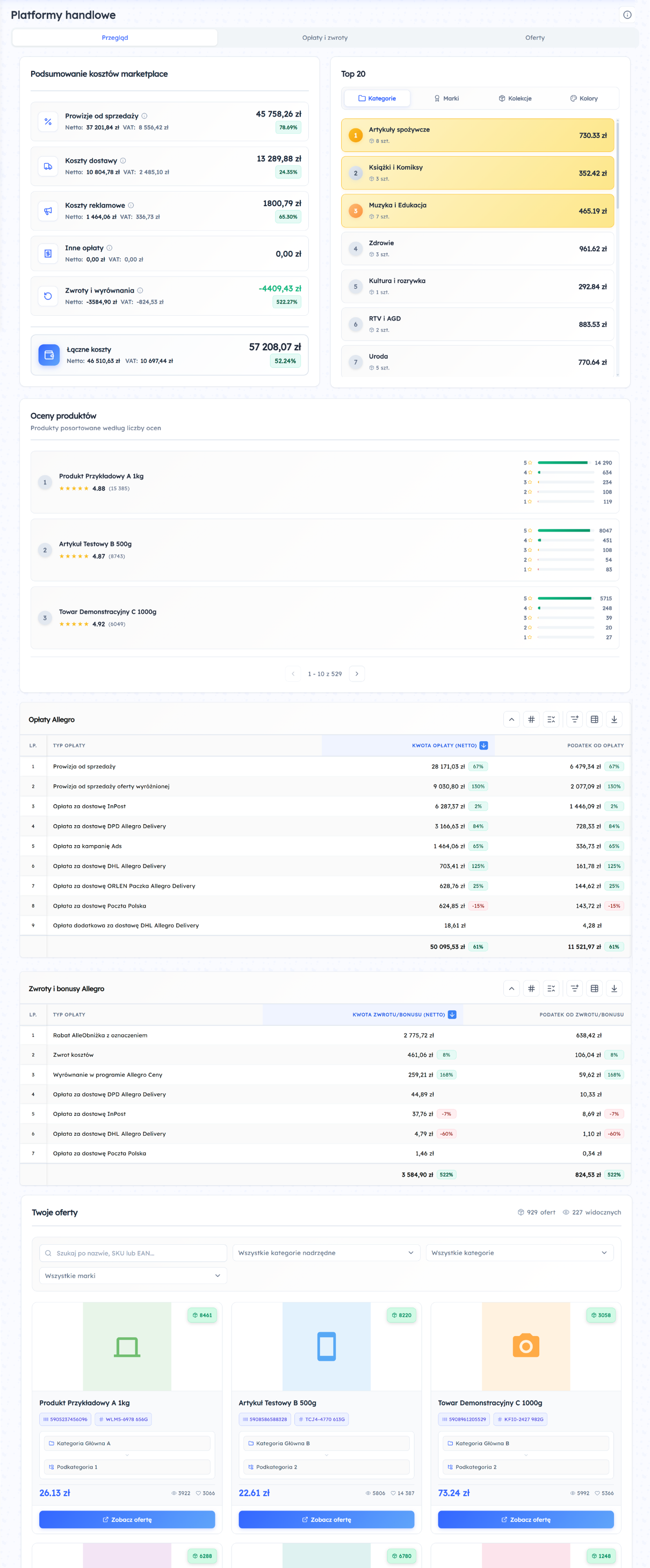 Dashboard Marketplace
